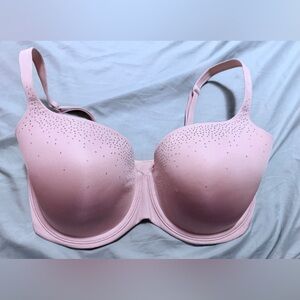 Elegant sparkly beige with a hint of pink Women's wired sexy sparkly bra 😍